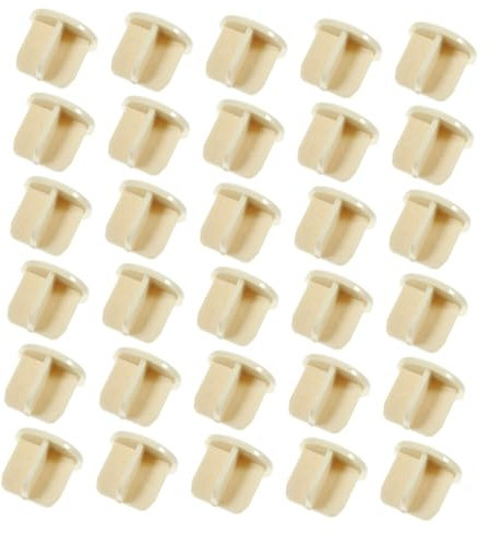 LIFKICH Blinds Bottom Rail End Caps 15mm Hollow Rail Plug with Ladder Cord Button for Horizontal Roller Blinds, 50pcs Window Curtain Rod Accessories for Home and Office Random Color