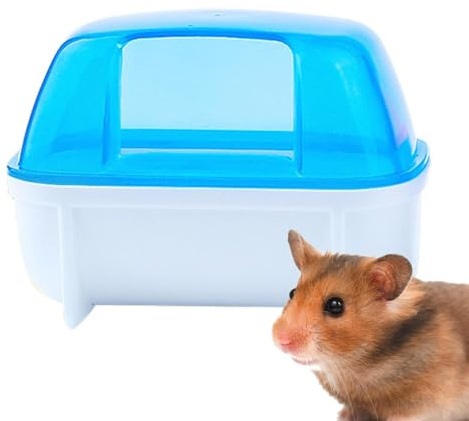 Hamster Sandbad | Hamster Sand Badebox Katzentoilette | Abnehmbare Hamsterbad Hamster Katzentoilette Stabil Hamster Badewanne Toilette für Zwerghamster // Chinchilla