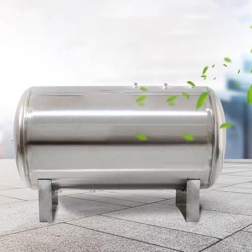 Depósito De Presión for Sistema De Pozos, Depósito De Presión Doméstico De Acero Inoxidable, Almacenamiento De Suministro De Agua Totalmente Automático Con Puerto De Limpieza Para(100L/26.4GaL)