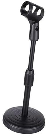 Supporto per microfono da tavolo regolabile YUPEIUKLI con grande base rotonda Supporto per microfono antiscivolo per video e podcasting