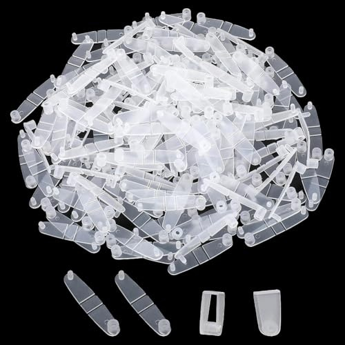 HugeDE 100 Pcs Plastic Keychain Clips Clear Keyring Clips Keychain Snap Connector Keys Rings Card Holders Key Chain Fasteners Attachment for DIY Crafts