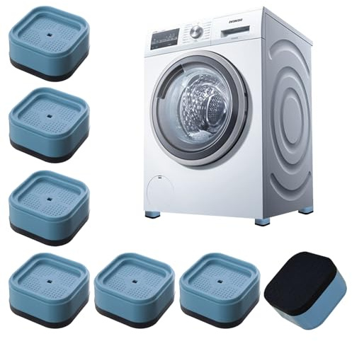 Ideal Swan Washing Machine Vibration Pads, 8PCS Non-Slip Washing Machine Feet Pads, Anti Vibration Pads for Washing Machine, Universal Shock Absorber for Washer and Dryer, Reduce Noise and Movement