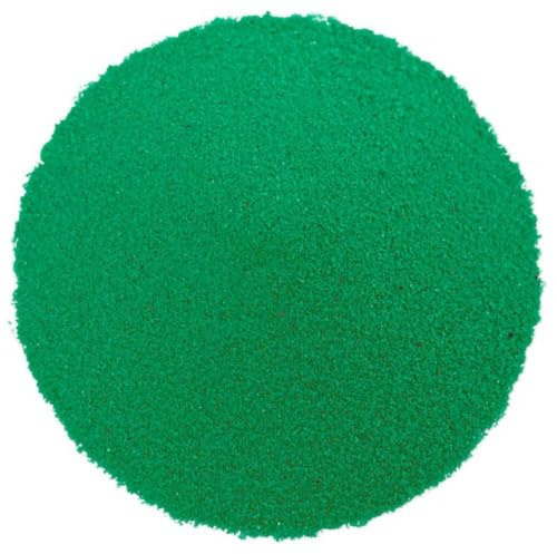 GRAN VELADA - Dekosand Fein Grün 1000 g | Farbsand für Basteln, Hochzeitszeremonien, Vasenfüllung, Tischdekoration und Kreativprojekte Dekorativer Sand in Grün Packung