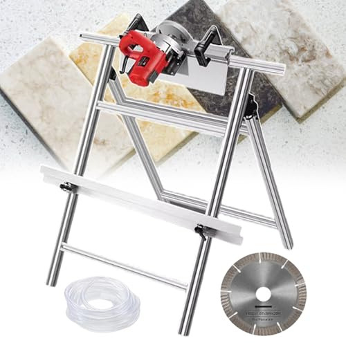 Tagliapiastrelle elettrico con raffreddamento ad acqua, 13000 giri/min, per piastrelle di grande formato, con tubo flessibile e staffa