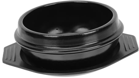 LALADEFIEE Ceramic Bibimbap Pot Korean Stone Stew Pot Non-stick Ceramic for Household Use with Even Heating and Long Warm Retention