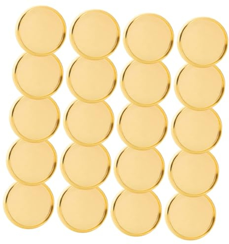 DIKACA 50pcs Disques de Reliure Ronds Dorés en Plastique Design Créatif, Fixation Extra Forte et Robuste pour Papiers et Objets, pour Étudiants et Bureau