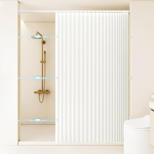 Single tree forest Cortina de Ducha de Tela Plegable Impermeable Personalizada divisores de ambientes, dormitorios y baños.- W180xH200cm-White