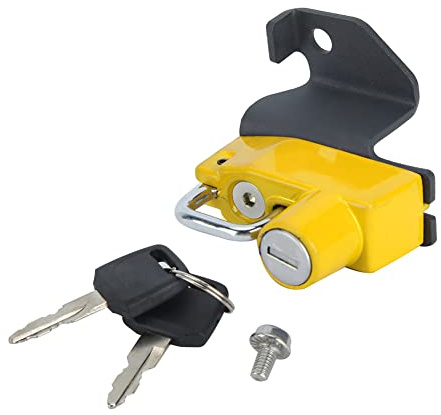 Lucchetto per casco Antifurto lato sinistro Sicurezza in lega di alluminio di alta qualità Vulcan s ABS 2015+ (Gialla)
