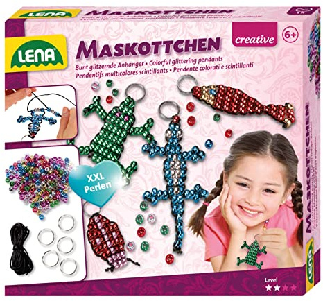 Lena 42688 - Bastelset für 4 Maskottchen mit 290 Perlen