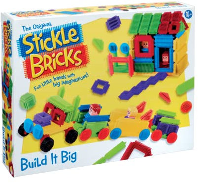 Stickle Bricks Build it Big, Stimulate Imagination and Motor Skills with Versatile Building Set, Durable and Safe Construction Toy for Ages 3 and Up