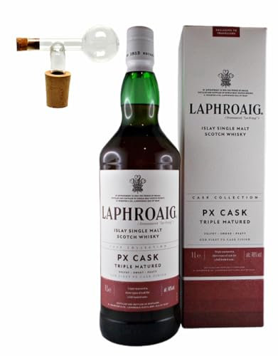 Laphroaig PX 1 Liter Single Malt Whisky + Glaskugelportionierer zum feinen Dosieren