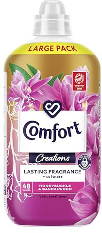 Comfort Creations Honeysuckle & Sandalwood Fabric Conditioner with Stay Fresh technology for 100 days of freshness + fragrance* 48 washes (1.44 L)