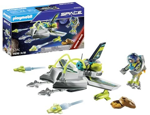 PLAYMOBIL Space Promo Pack 71370 Hightech Space-Drohne, Raumfahrt, Weltraum, Jetbag und schussfähige Kanonen, Spielzeug für Kinder ab 4 Jahren