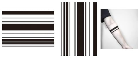 Lot de 2 bracelets tatouages pour homme - Tatouage bras - Faux tatouage 59P - Lot de 2 feuilles