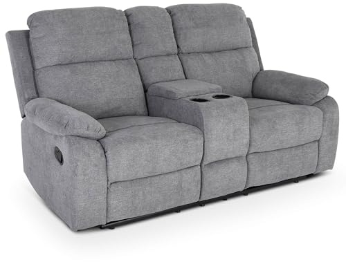 Raburg Flix Fernsehsessel, Mikrofaser, mechanisch, Liegefunktion, Hellgrau | manuelle Relaxfunktion, Taschenfederkern, Komfort-Polsterung, Easy-Lift, Belastbarkeit ca. 150 kg, für 2 Personen
