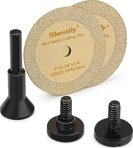Sbestily Metal Diamond Cutting Wheel 2Inch Drill/Die Grinder Cut Off Wheel | For Stainless Steel, Nuts, Bolts, Screws, Gypsum, PVC Pipe, Rotary Tool Drill Cutter Attachment Grinding Discs, 1/4 Mandrel