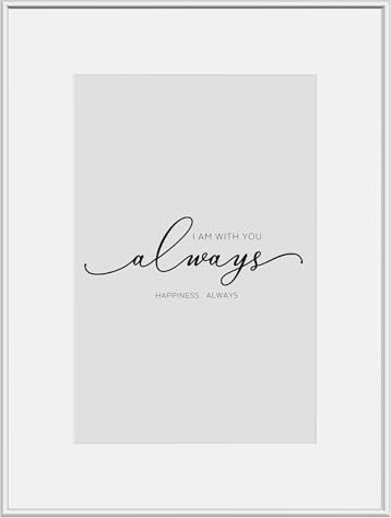 WOLTU Marco para Fotos 20x30cm, Marcos de Metal, Marco de Fotos de Aluminio Plateado con Plástico Marco para Fotografías Flores Secas Documentos Certificados, BR9955sb