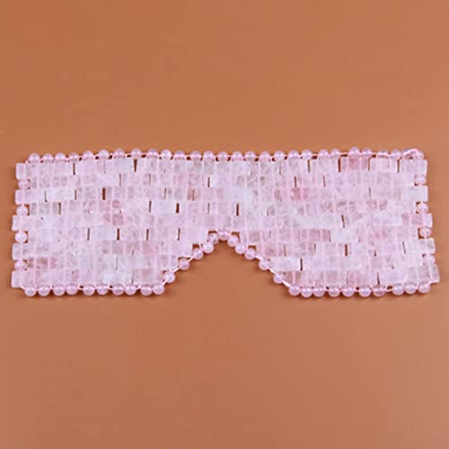 Rosenquarz kühlende Augenmaske, natürliche Jade, Augenmaske, Augenmassagegerät, Amethyst, Schlafmasken, Steinmassage, Entspannung, Opal Voller Textur (Color : Rose Quartz)