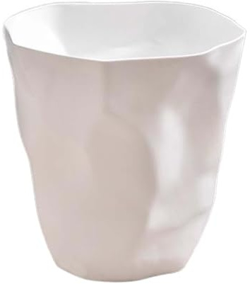 LOVIVER Kreativ Abfalleimer, Büro Mülleimer, Großer Papierkorb für Büro, Küche& Schlafzimmer, Büro Accessoires, Papiermülleimer, Weiß