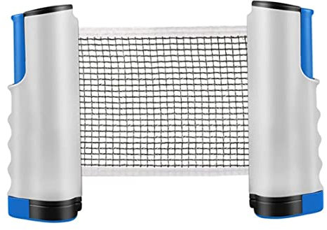 OnIUeZky Tischtennisnetze Einziehbares Tischtennis Netto Tragbares Zubehör Net, perfekt für Tischtennis, für alle Tischtennisplatten einstellbare Länge 170 (max) x 14,5 cm.