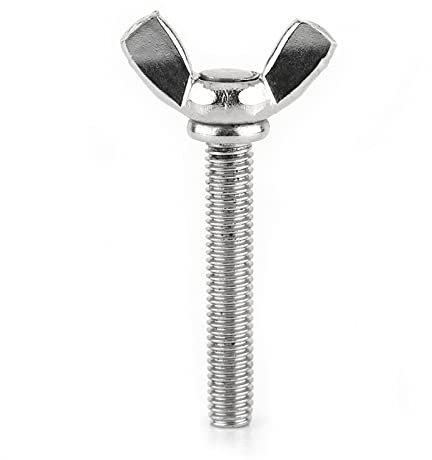 Haofy 304 Edelstahl-Flügelbolzen, Flügelschrauben-Set, M6-Handbolzen, Schrauben für Trommel-Kits, Flügelbolzen, Edelstahl-Trommel (M6*40MM)