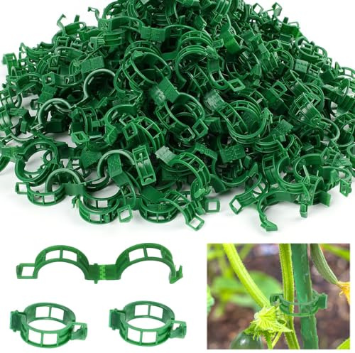Powmag 100 Stück Pflanzen Clips, Pflanzenclips für Kletterpflanzen, Pflanzenklammern Tomatenhaken, Pflanzen Klammern für Gemüse, Pflanzen, Blumen, Gurken