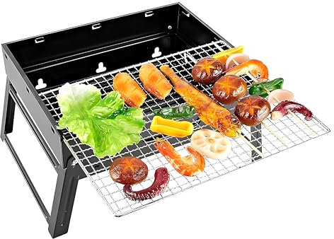 Barbecue Carbonella per Barbecue da Tavolo Griglia Barbecue Barbecue Portatile Barbecue da Balcone Carbonella Barbecue Arrosticini Griglia bbq Carbonella Barbecue in Muratura (35 x 27 x 20 cm)