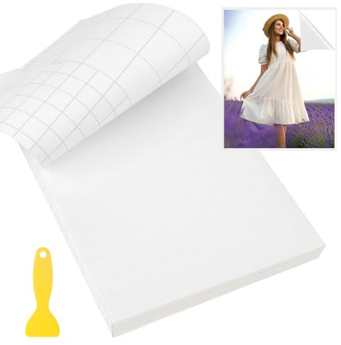 Laminierfolien A4 Mit Schaber, 20 Stück Transparent Wasserdichte Selbstklebende Folien für Verschließen von Fotoaufkleber Kartenverpackungen