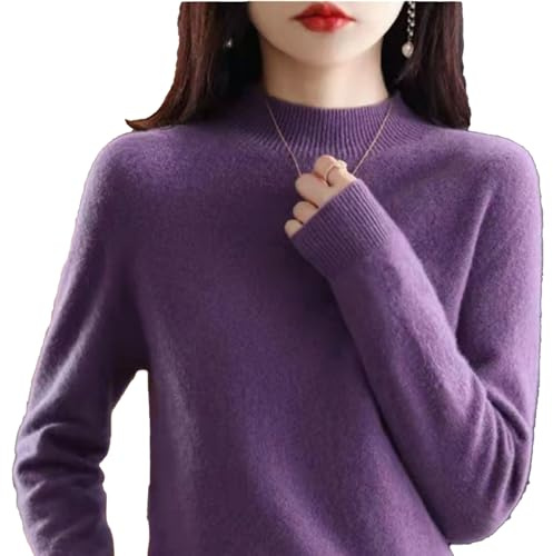 Maglioni in cashmere da donna, 100% cashmere, a maniche lunghe, girocollo, morbido, caldo, maglioni, alla moda, taglie forti