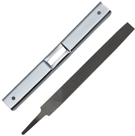 SagaSave 2er Kettensägenschärfer Kit, Flachfeile + Tiefenmesser Sägekettenfeile Schärfen Kettensägen Schärfwerkzeug