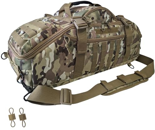 Große Reisetasche, 3-in-1 taktischer Rucksack, MOLLE-Pack für Sport, Fitnessstudio, Outdoor, 65L