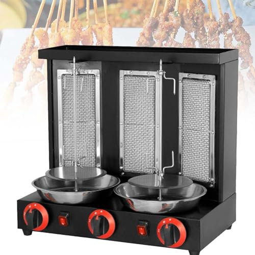 Barbacoa vertical de gas, eléctrica sin humo para cocina, restaurante y camping, diseño de encimera