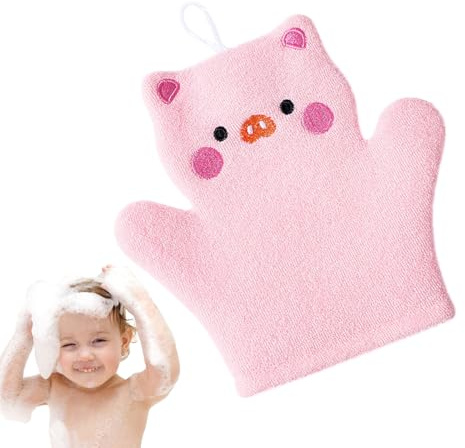 BASSIGLIO BAY MITT - Tierwaschhandschuhe, weiche Kinder-Badebürste mit | Eulen-Designs // | Gentle Batting Mitt für Kinder - Zubehör für die d
