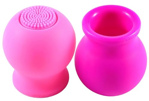 Lip Fepper, 2pcs Lippenfabrikvorrichtung, weiches Silikonwerkzeug, Reinigungs- und Massage-Gesichtsreinigungspinsel, Mehrzweck-Gesichtspflege für Frauen