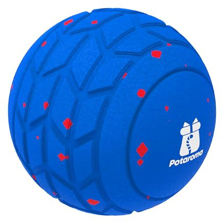 Potaroma Balle pour Chien – Jouet interactif rebondissant, Indestructible et Rechargeable USB (8,1 cm), idéal pour Chiots, Chiens Moyens et Grands