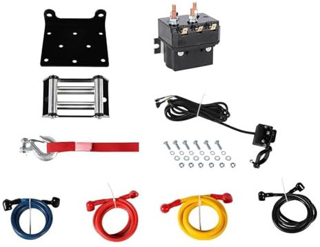 RTS Cavo Metallico 12v Verricelli da Traino 4500lbs Verricello Elettrico for Barche 2 tonnellate for 4x4 ATV UTV Piccola Macchina for Legno in Movimento Leggera