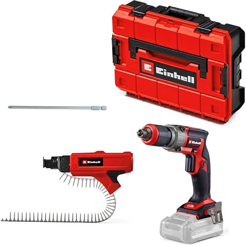 Einhell Professional Akku-Trockenbauschrauber TP-DY 18 Li BL + Magazine Power X-Change (18 V, Brushless, Tiefenanschlag, inkl. Magazinaufsatz, 2x Bit, E-Case, ohne Akku)