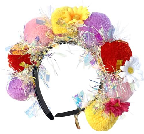 Psdndeww Mardi Gras Hairband Halloween Stirnbandkopfschmuck Für Maskerade Make Up Für Party Maskerade Roaring Flapper Cosplay