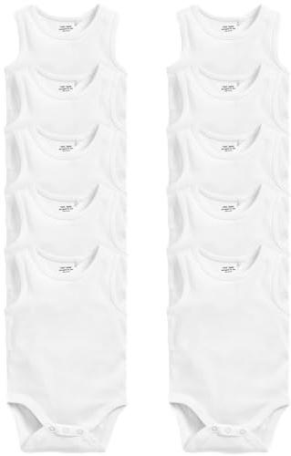 NEXT Nyfödda unisex 10-pack babybodys utan ärm Vit 92-98