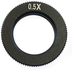 Mikroskoplinsen 0,5X 1X 1,5X 2X Hilfs Industrie Mikroskop Kamera Objektiv for 180X Mikroskop Kamera C-mount Len Mikroskopokulare für optische Mikroskope(0.5X)