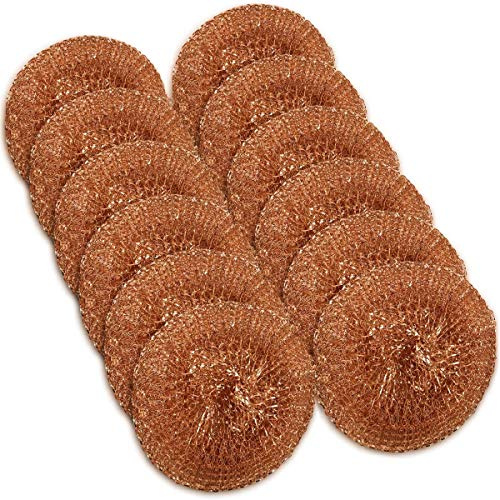 Robuster Kupferschrubber, Scheuerschwämme für Küche, kupferbeschichtetes Scheuerpad, Lötspitzen-Reinigungsschwamm (Kupfer)