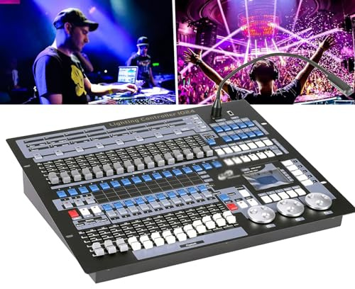 DMX Lighting Controller with Voice Mode and Programmable Interface for Beginners, DJs, and Party Light Shows