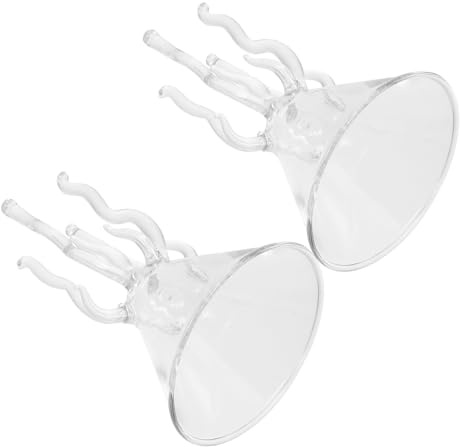 DOITOOL Set 2 Bicchieri Da Cocktail a Forma Di Polpo in Vetro Trasparente, Design Creativo Finitura Liscia, Per Feste e Occasioni Speciali, Tazze Versatili Per Mojito e Succhi, Regalo Elegante