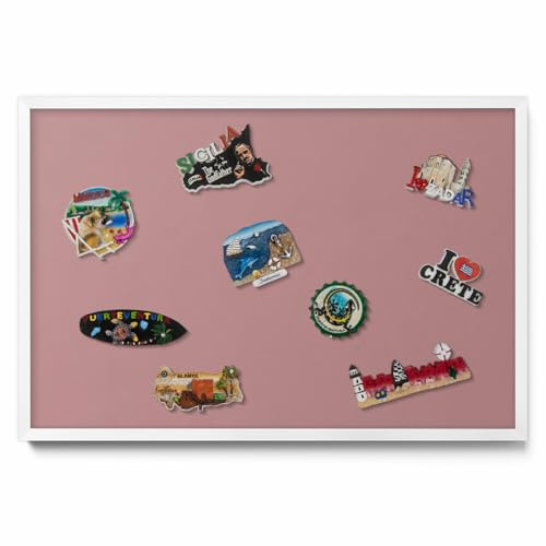 Tulup Magnettafel Pinnwand 60x40 cm Kunststoffrahmen Pastell Flieder Lila Farbe Magnetisch Wandtafel Memoboard Notizwand Organisation für Schule Büro Zuhause Kinderzimmer Küche