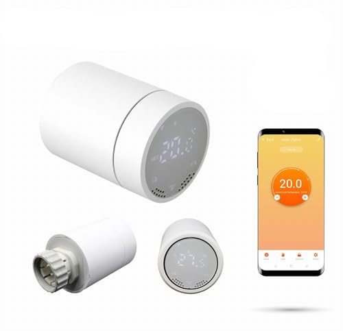 Automat-on Smart Heizkörperthermostat Zigbee 3.0 | Heizungsthermostat Smart Funktioniert mit Alexa, Google Home | WiFi Thermostat Heizung Kompatibel Tuya, SmartLife