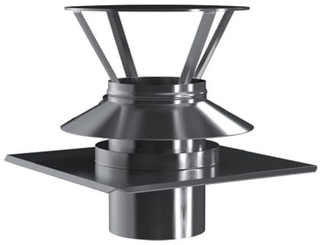 Kamin. - Schornstein Abdeckung Schachtabdeckung Kombielement DN 140 mm