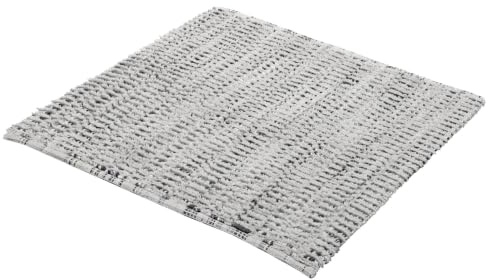 Kleine Wolke Badteppich SWAY Platinfarben 60 x 60 cm | OEKO-TEX zertifiziert, rutschhemmende Unterseite, für Fußbodenheizung, maschinenwaschbar, 100% Baumwolle