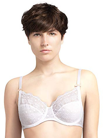 Passionata Georgia, Sehr Bedeckender Bügel-BH, Damen Unterwäsche, Weiß, 80B