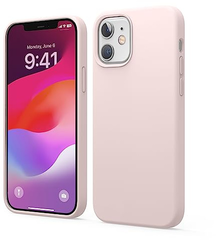 elago Silikon Hülle für iPhone 12/12 Pro | Premium-Silikon, Rundumschutz (Rosa)
