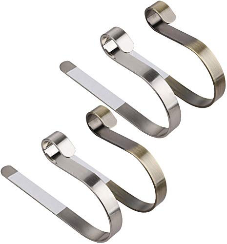 JPYH Gancio da Tavolo per Natale, 4 PCS Ganci in Metallo Antiscivolo, Calza della Befana, Ganci per Camino, Ganci in Metallo per Casa, Parete, Calza di Natale Borsa
